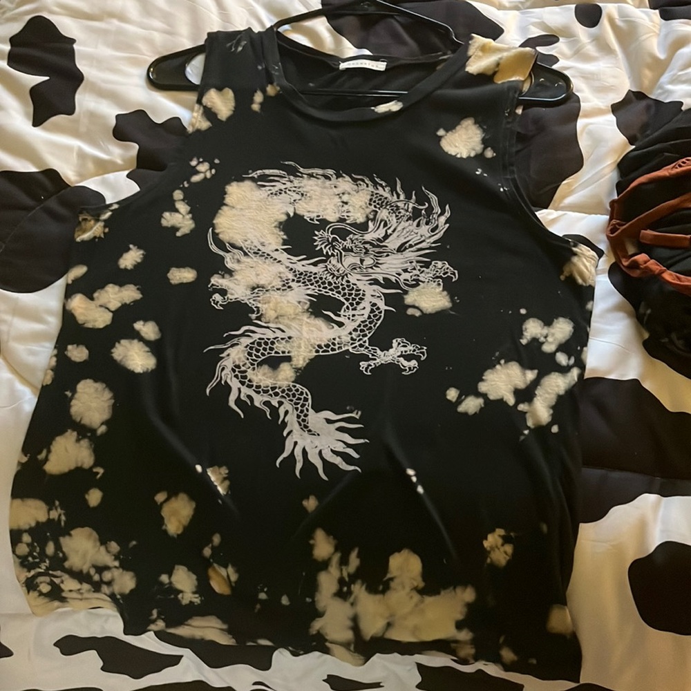 Juniors bleach washed tank